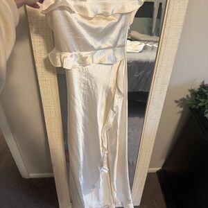 Runaway The Label Strapless Satin Dress